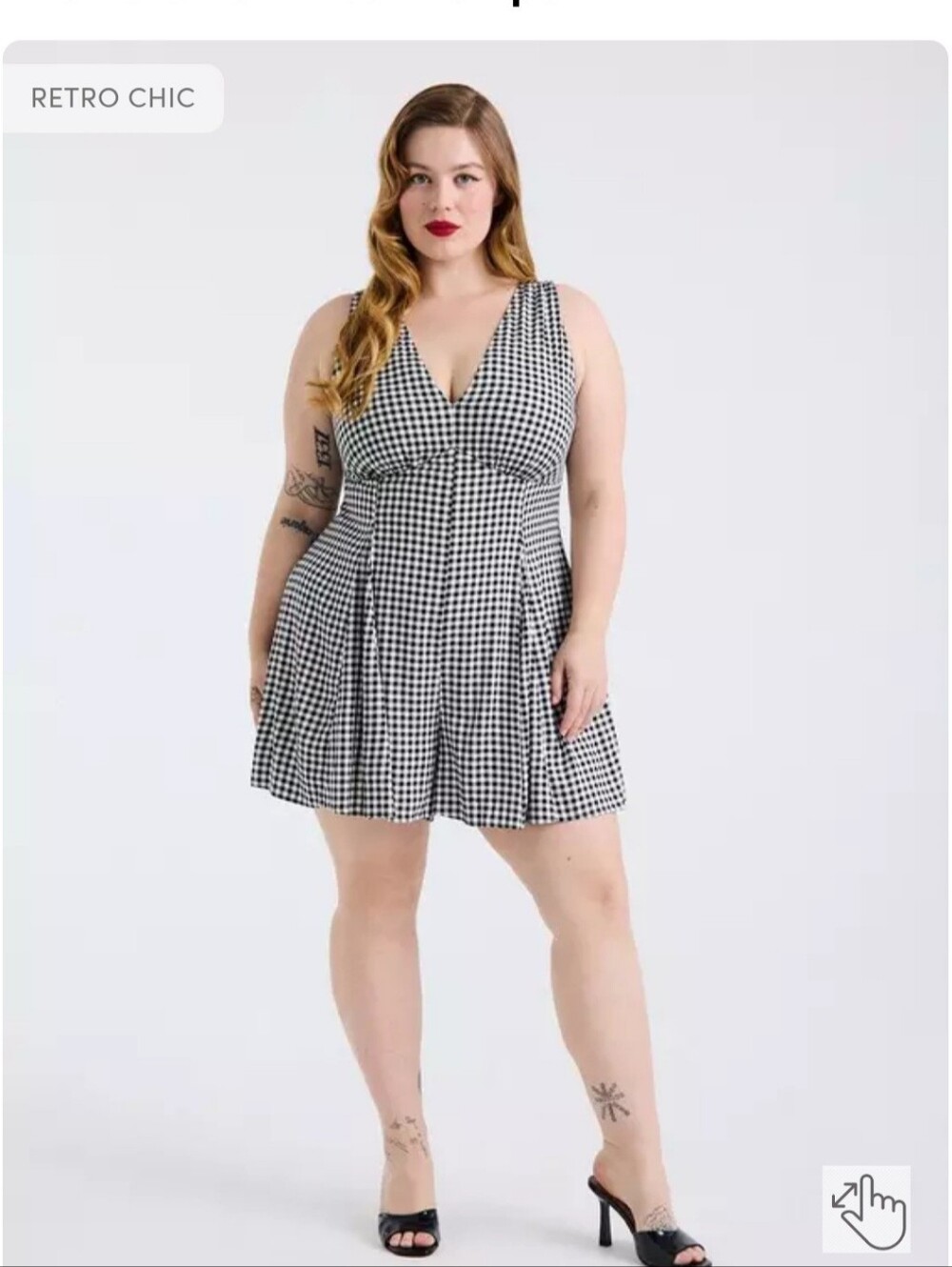 Torrid Retro Chic Pleated Gingham Romper Size 16